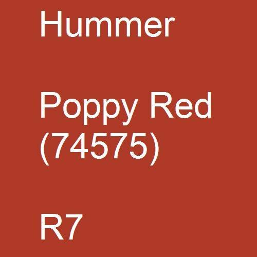 Hummer, Poppy Red (74575), R7.